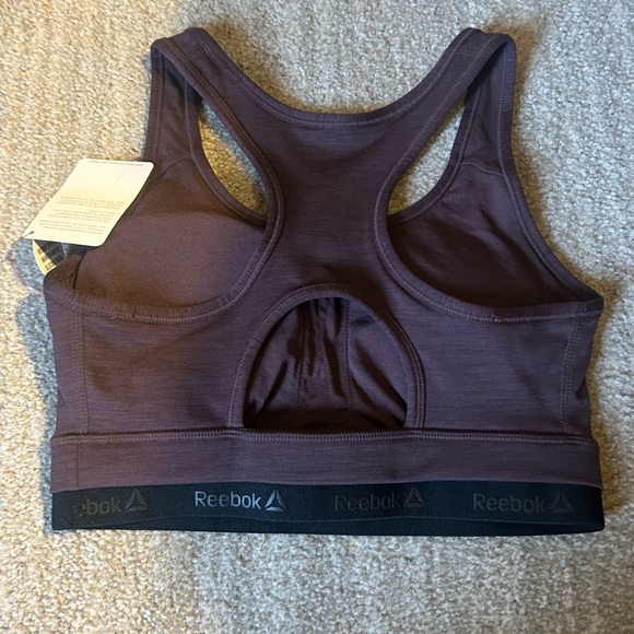 Reebok Purple Leggings Stretchy Athletic Bottoms sports bra and full zip jacket - Picture 9 of 16
